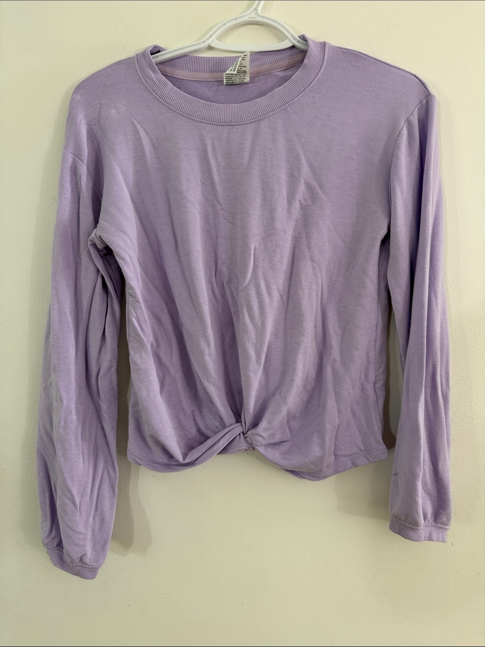 all in motion Lavender Twist-Front Long Sleeve Top